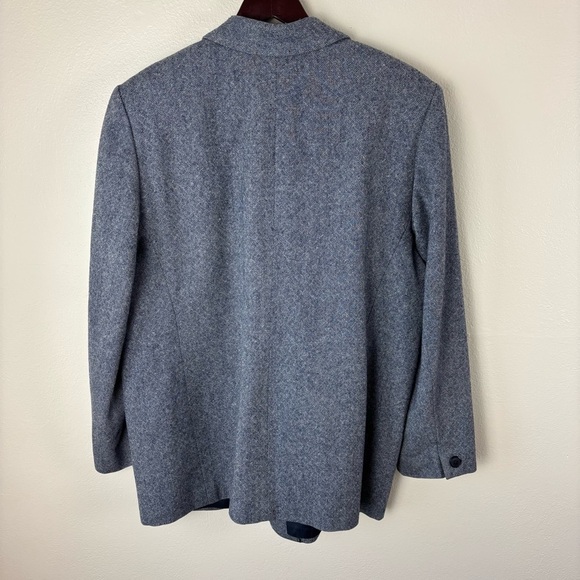 Pendleton Vintage 100% Wool Basketweave Blazer Blue Made In USA Women’s Size 18W - Picture 6 of 7